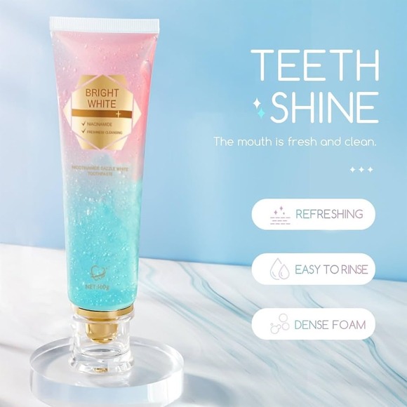 NEW Bright White‎ Niacinamide Whitening Toothpaste, Peppermint, Viral on Tiktok - Picture 4 of 11
